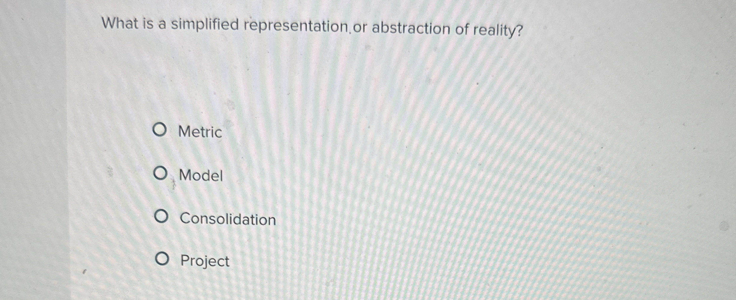 Solved What is a simplified representation or abstraction of | Chegg.com