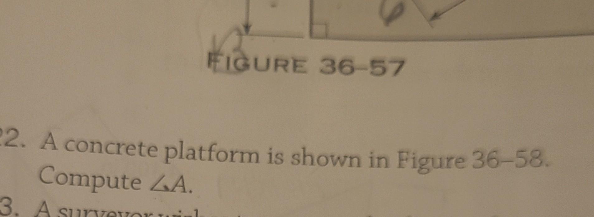 Solved 2. A concrete platform is shown in Figure 36-58. | Chegg.com