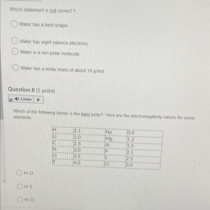 solved-which-statement-is-not-correct-water-has-a-bent-chegg