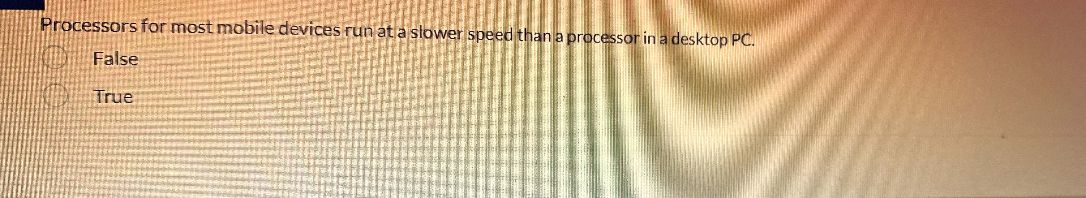 Solved Processors for most mobile devices run at a slower