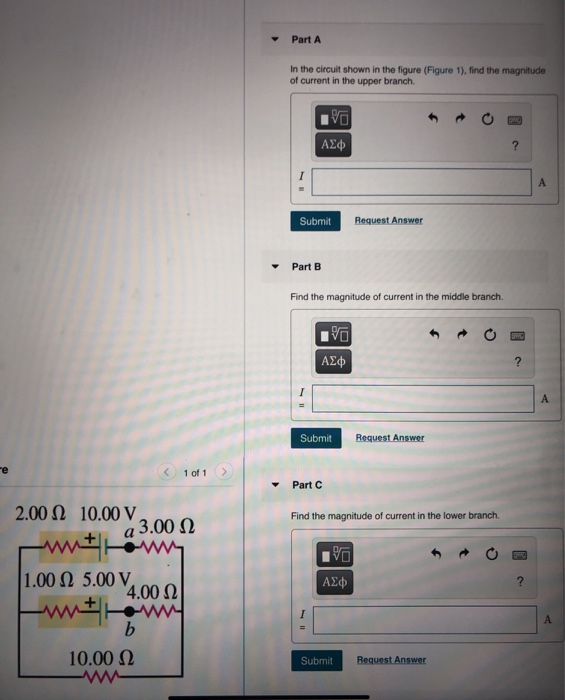 Solved Part A In the circuit shown in the figure (Figure 1), | Chegg.com