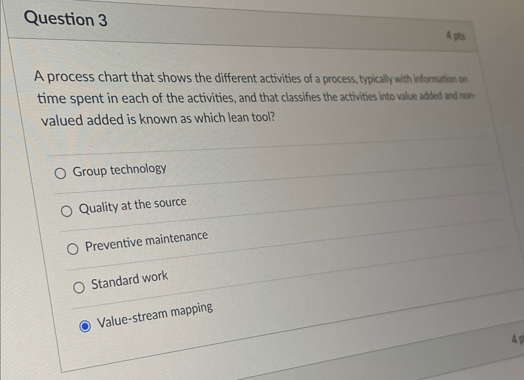 Solved Question 3A process chart that shows the different | Chegg.com