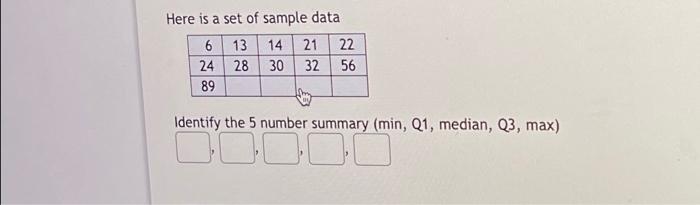 Solved Here is a set of sample data 6 13 14 21 22 24 28 30 | Chegg.com