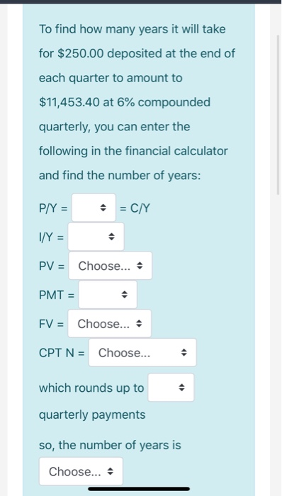 Solved To Find How Many Years It Will Take For 250 00 Chegg