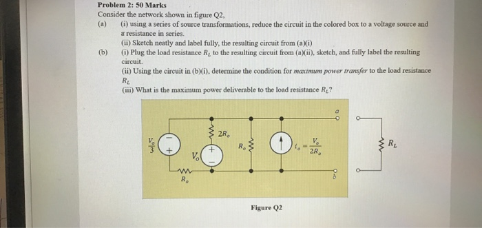 Solved Problem 2: 50 Marks Consider the network shown in | Chegg.com
