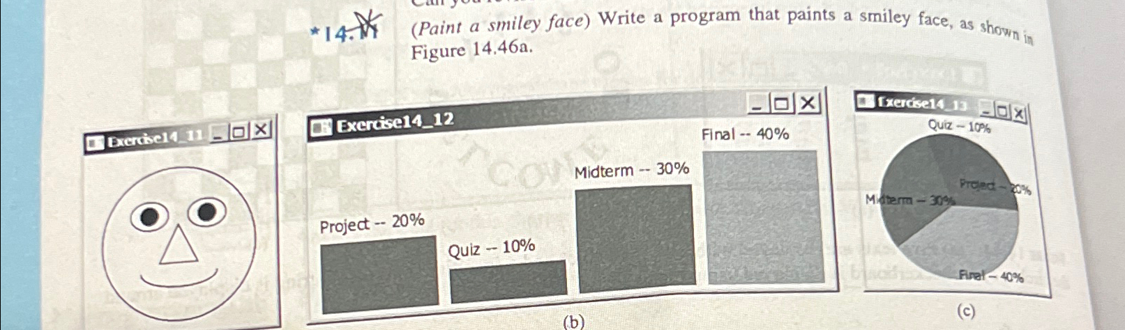 Solved • ﻿(Paint a smiley face) ﻿Write a program that paints | Chegg.com