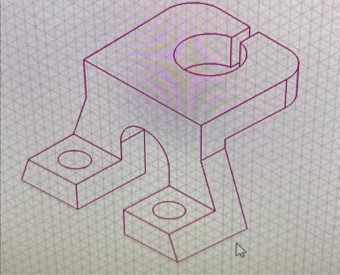 Solved Sketch the 3 projection views and the isometric view | Chegg.com