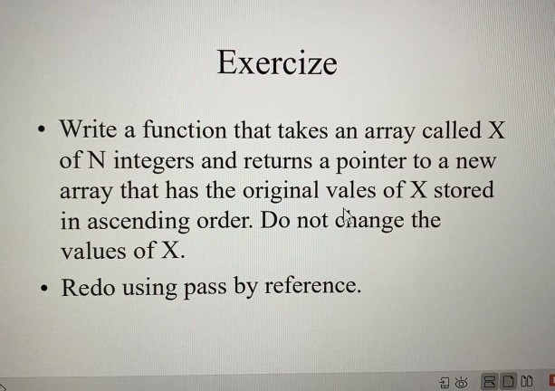 Solved Exercize • Write a function that takes an array | Chegg.com