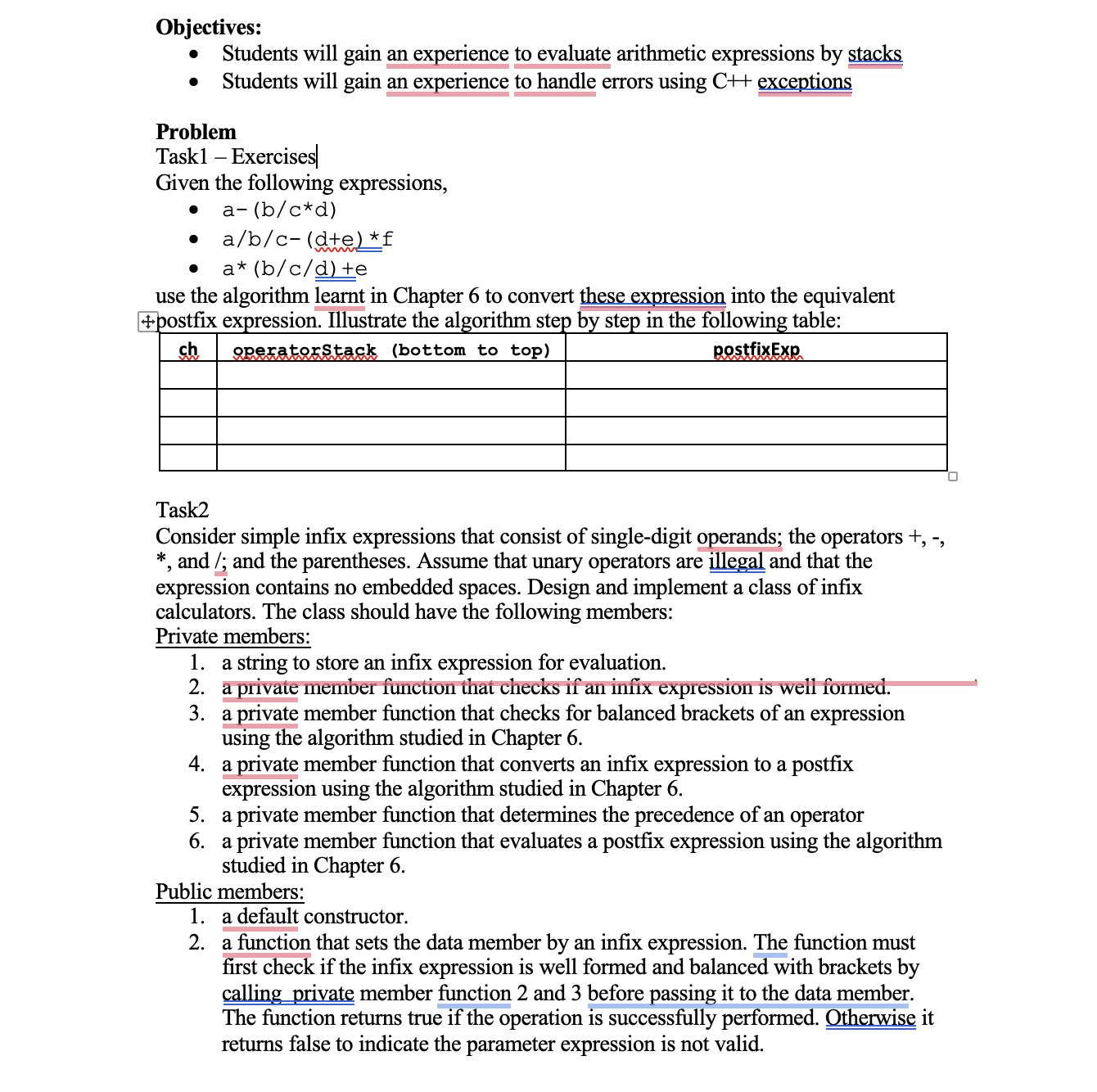 Solved Objectives:Students will gain an experience to | Chegg.com