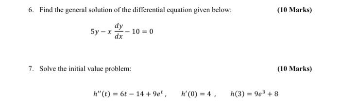 Solved 6. Find the general solution of the differential | Chegg.com
