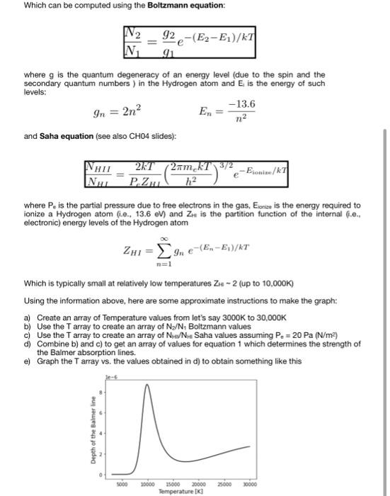 Solved Problem: Create a line-depth vs temperature diagram | Chegg.com