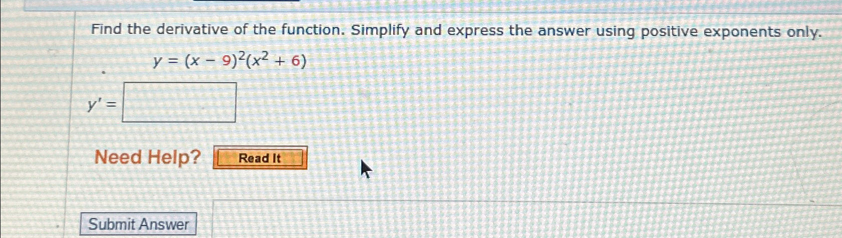 Solved Find the derivative of the function. Simplify and | Chegg.com