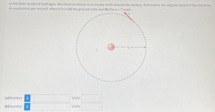 Solved In the Bohr model of hydrogen, the electron moves in | Chegg.com