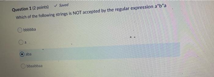 Solved Question 1 (2 points) Saved Which of the following | Chegg.com