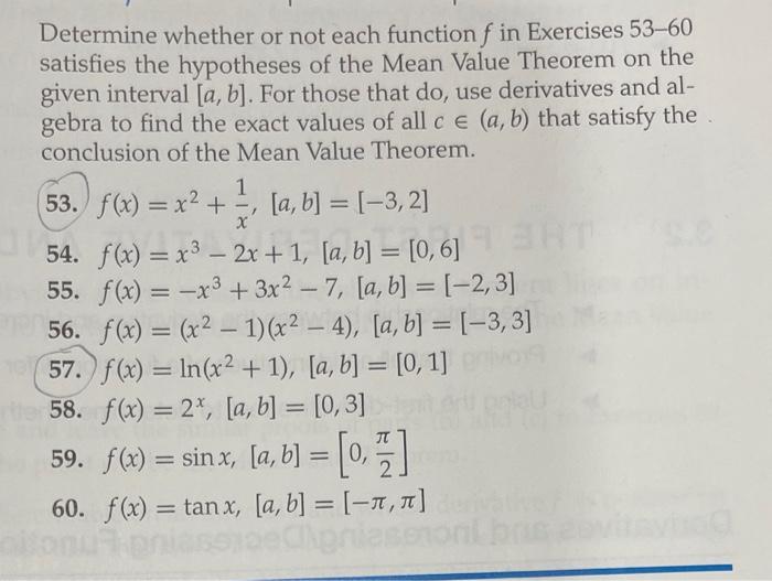 Solved Determine whether or not each function f in Exercises | Chegg.com