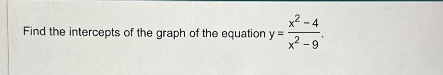 Solved Find the intercepts of the graph of the equation | Chegg.com