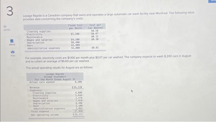 Solved how do i calculate the companys revenue and spending | Chegg.com