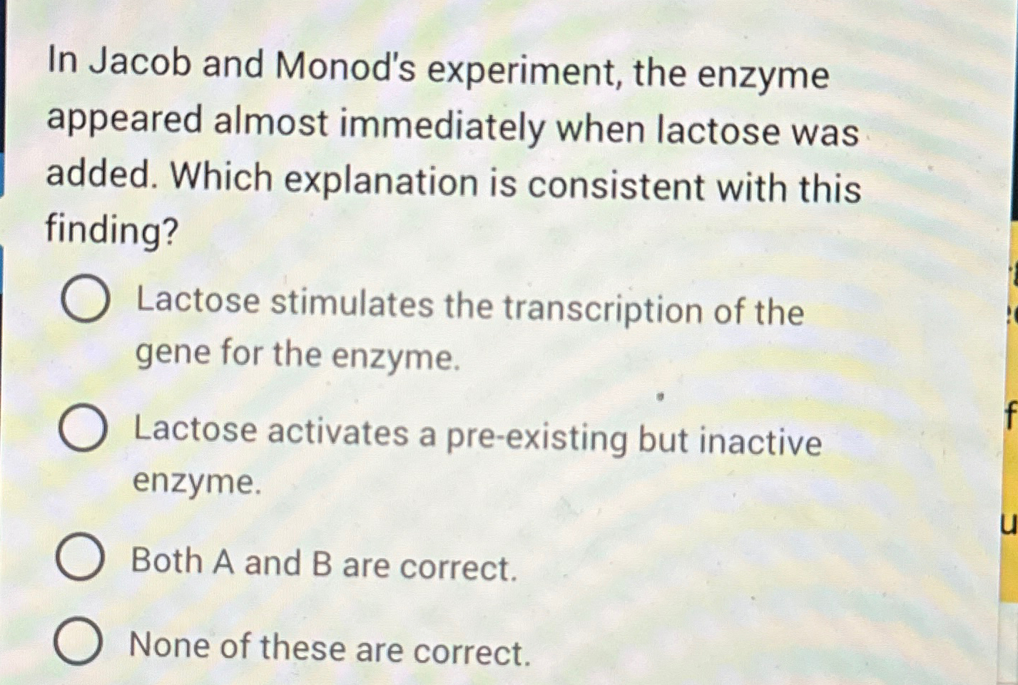 monod and jacob experiment