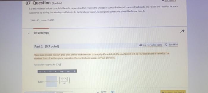 Solved 07 Question (2 points For truction below, complete | Chegg.com