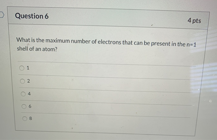Solved Question 6 4 pts What is the maximum number of | Chegg.com