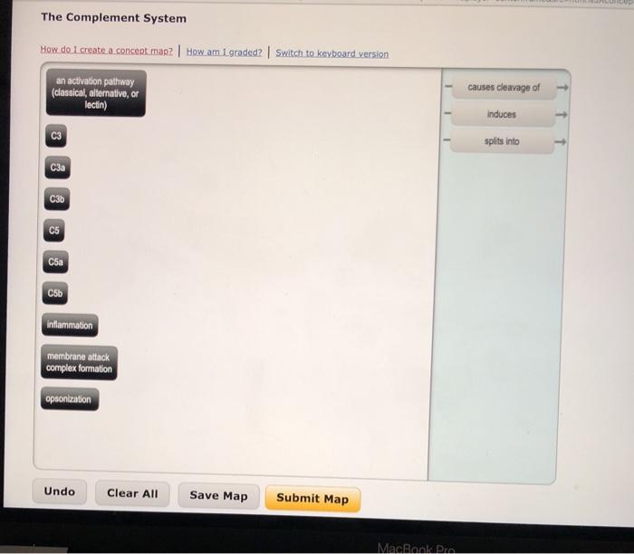 Solved The Complement System How do I create a concept map | Chegg.com