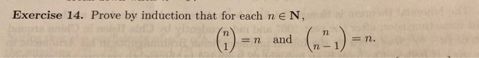 Solved Exercise 14. Prove By Induction That For Each N EN, | Chegg.com