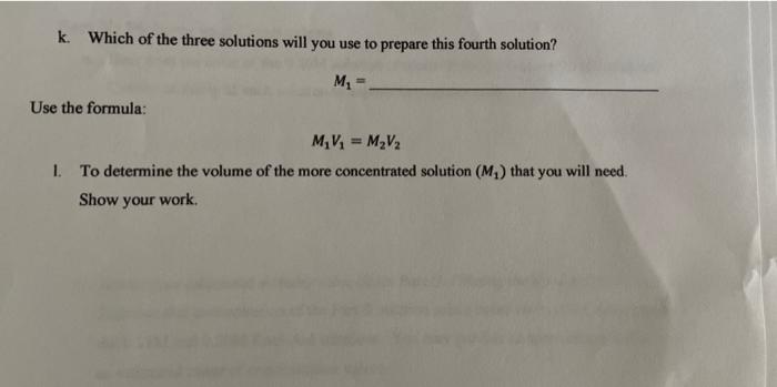 Solved Part IV: It's Up to You! i. Select a concentration | Chegg.com
