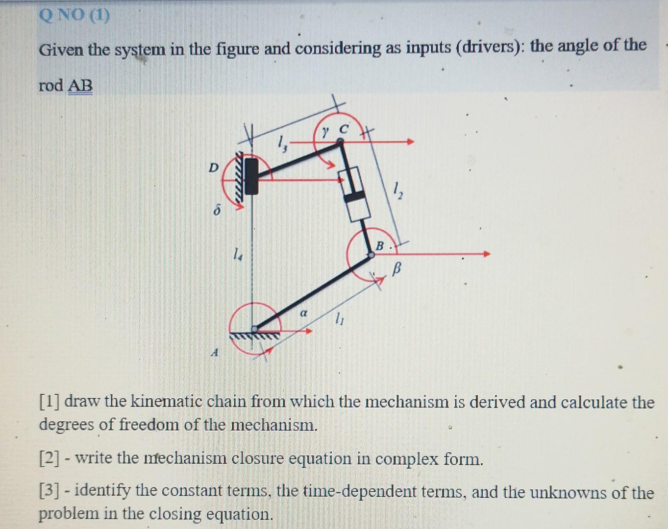 Solved Given the system in the figure and considering as | Chegg.com