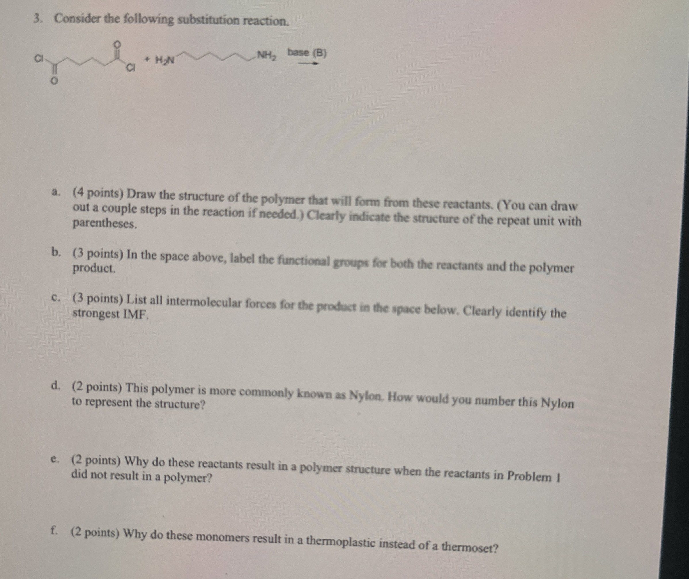 Solved Consider the following substitution reaction.a. (4 | Chegg.com
