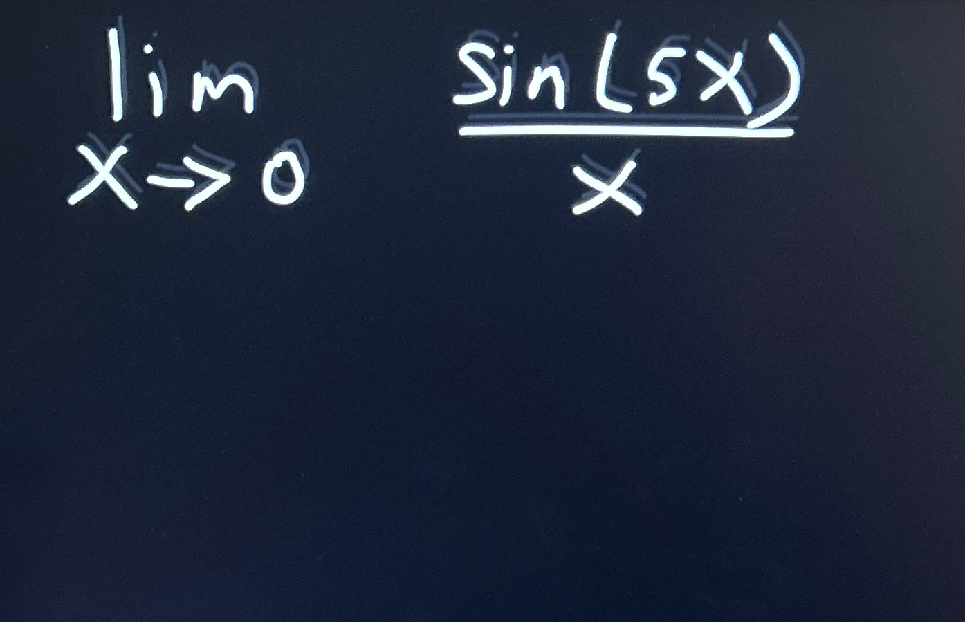 Solved limx→0sin(5x)x ﻿ I am having trouble understanding | Chegg.com