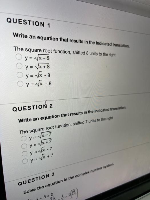 Solved QUESTION 1 Write an equation that results in the | Chegg.com