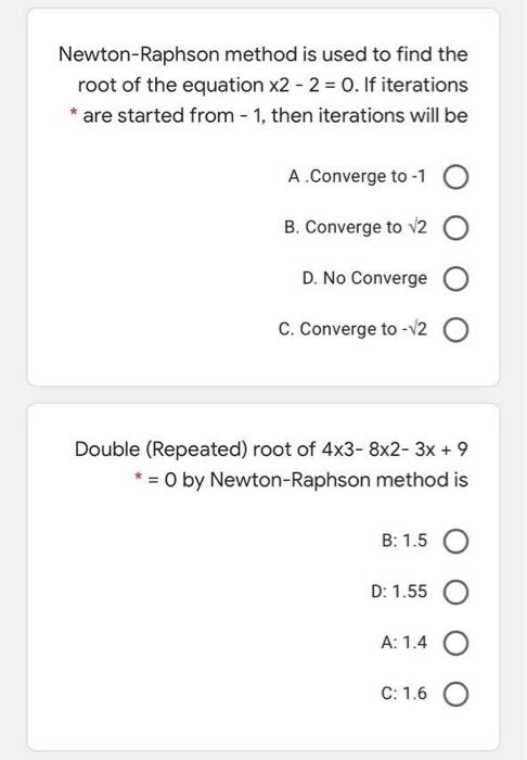 Solved Newton-Raphson method is used to find the root of the | Chegg.com
