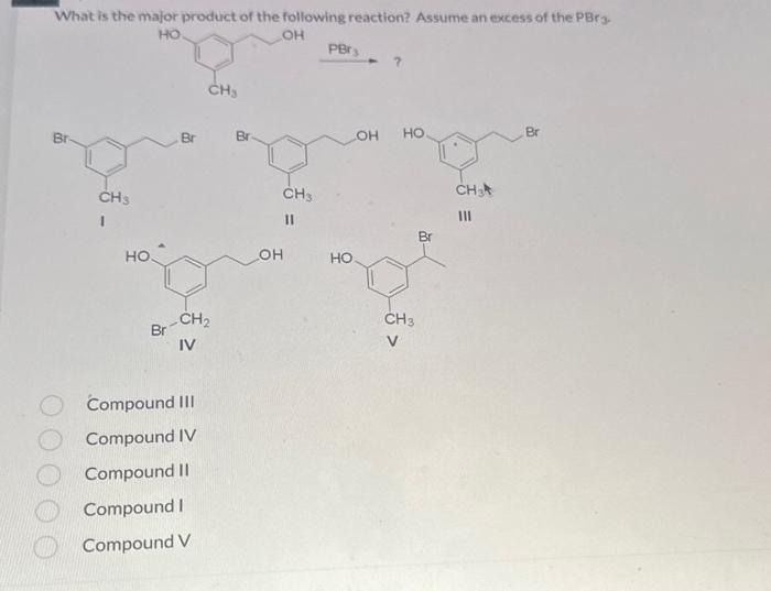 Solved I II III IV V Compound III Compound IV Compound II | Chegg.com
