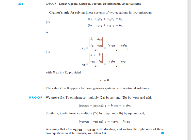CHAP. 7 Linear Algebra: Matrices, Vectors, | Chegg.com