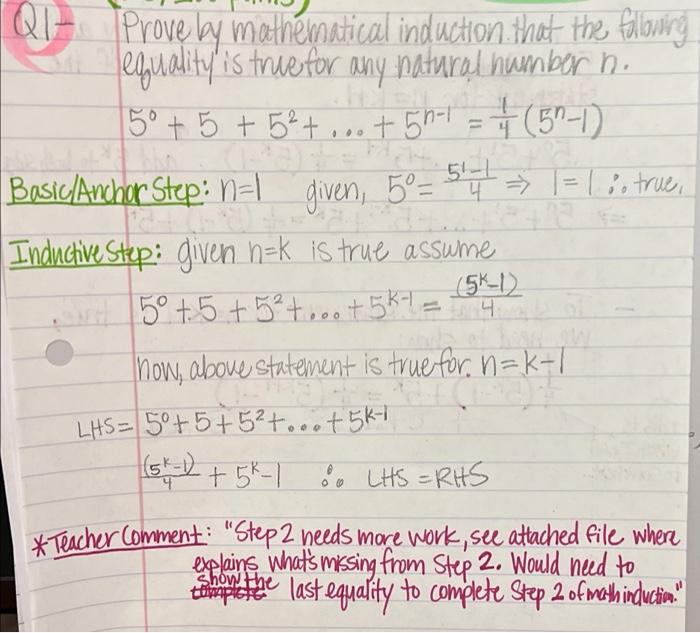 Solved this was my original submission with the teachers | Chegg.com