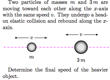 Solved Two Particles Of Masses M And 3 M Are Moving Toward Chegg Com