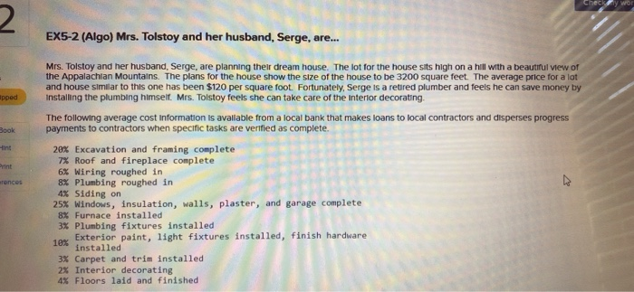 Solved Ex5 2 Algo Mrs Tolstoy And Her Husband Serge