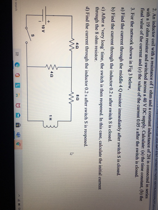 Solved 1. For the network shown in Figure 1: (a) Determine | Chegg.com