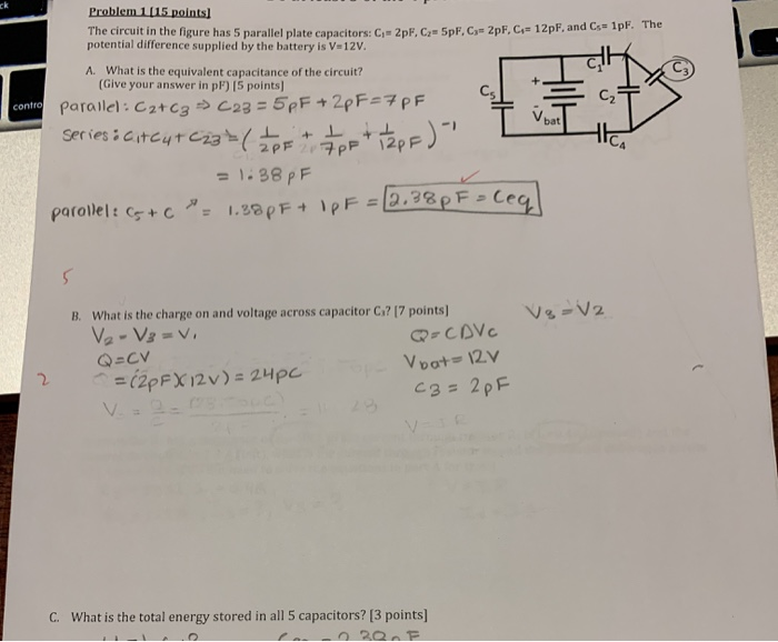 Solved Problem 1[15 points) The circuit in the figure has 5 | Chegg.com