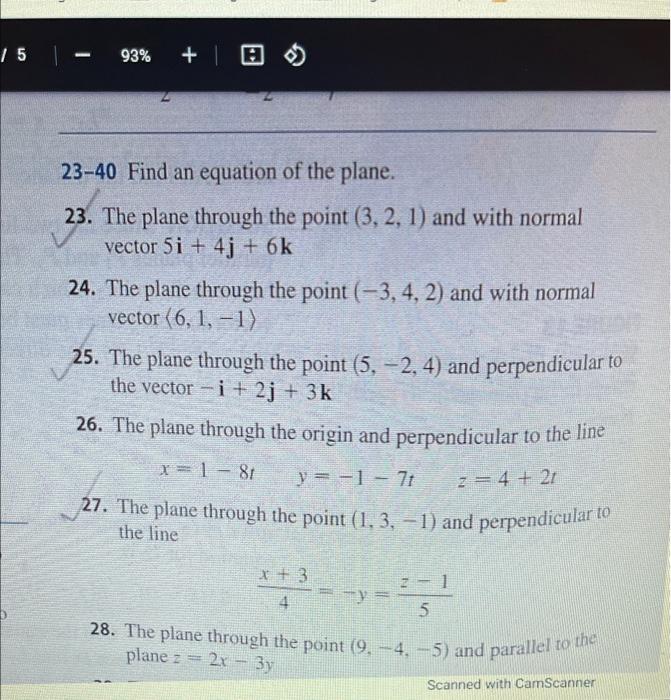 Solved 4144 Use intercepts to help sketch the plane 41. 2x