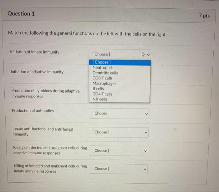Solved Match the following the general functions on the left | Chegg.com