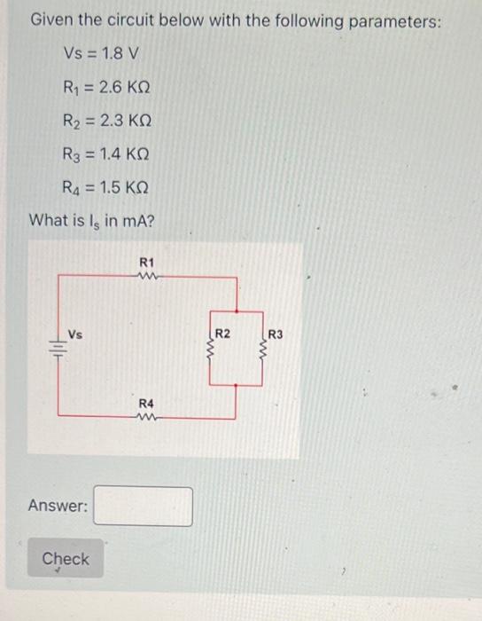 Solved Given The Circuit Below With The Following | Chegg.com