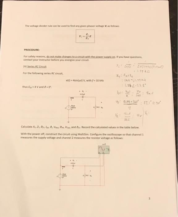 Solved The voltage divider rule can be used to find any | Chegg.com