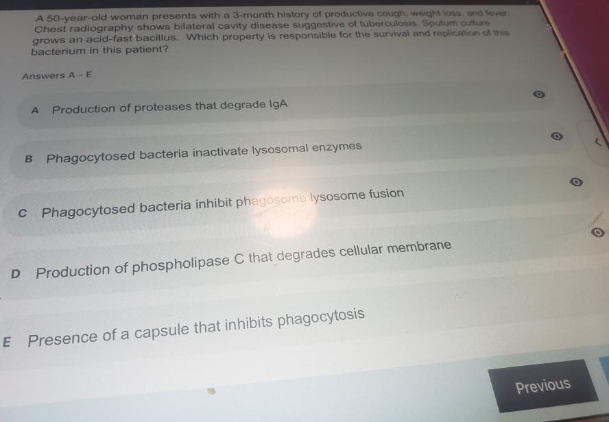 Solved A 50-year-old woman presents with a 3-month history | Chegg.com