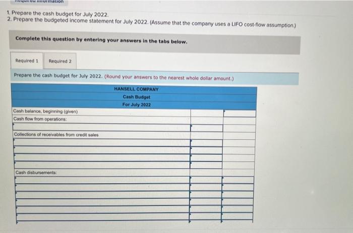 Solved Required Information SB Self-Study Problem (Algo) | Chegg.com