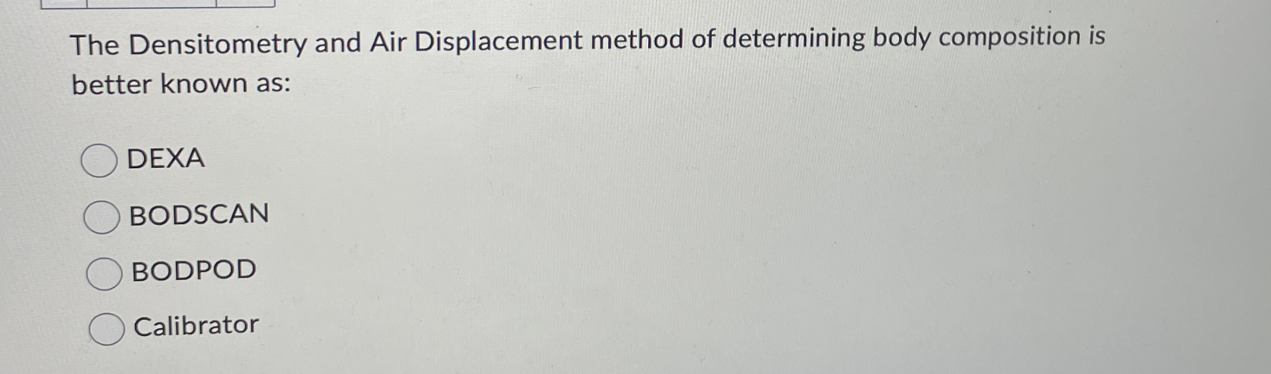 Solved The Densitometry and Air Displacement method of | Chegg.com
