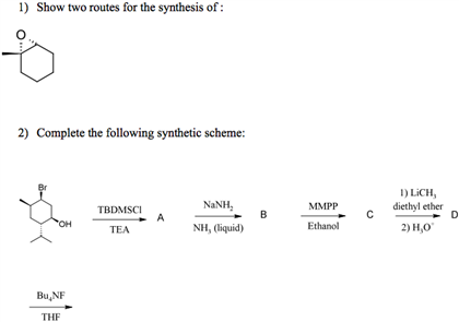 Show two routes for the synthesis of: Complete the | Chegg.com