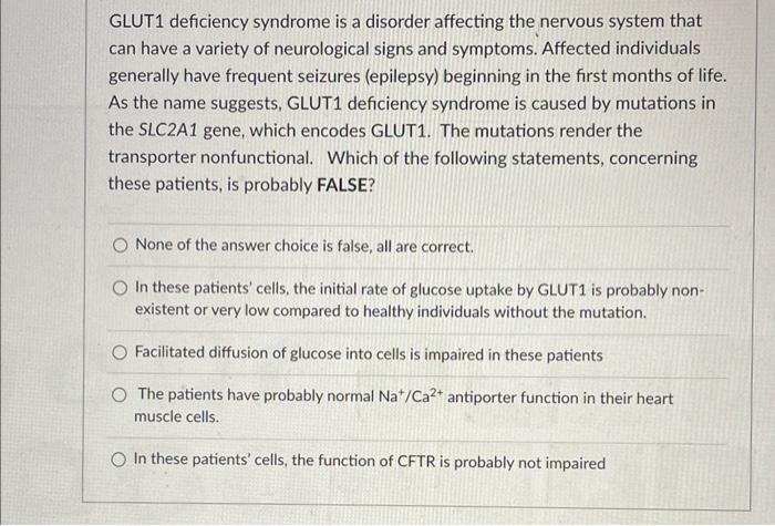 glut1 deficiency