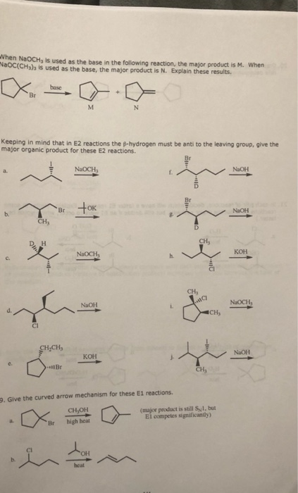 Naoch Solved When NaOCH, is used as the base in the following | Chegg.com