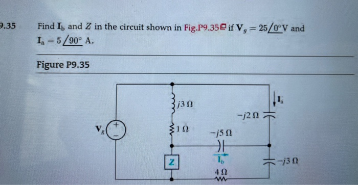 Solved 9.35 Find I, and Z in the circuit shown in Fig.P9.35 | Chegg.com
